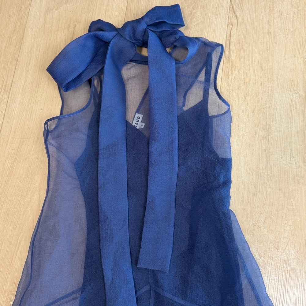 STAUD Auden Sleeveless Chiffon Gown, SIZE SMALL - Picture 6 of 9